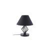 Maisey Black Fabric Shade Table Lamp with Black Iron Base