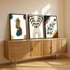 The Castle Decor Boho Abstract Botanical Wall Art Set of 3 Design 15 11x17 Inch