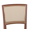 Dane Solid Wood Dining Table 6 Seater with 6 Reed Cane Dining Chairs (Finish: Honey, Colour: Macadamia Brown)