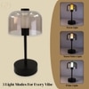 Iconic Pillar Table Lamp in Black Base And Clear Glass Shade