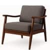 Huxley Solid Wood Accent Chair in Walnut