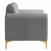 Josbert Velvet 2 Seater Sofa In Grey Colour