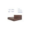 Joben Engineered Wood Queen  Size Bed With Box Storage (Walnut Finish)