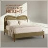 Elaris Curve Comfort King Size Bed Bed in velvet With Engineer Wood Frame & Hydraulic Storage
