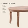 Florence Oval Solid Wood Coffee Table In Teak Finish