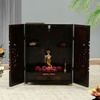 D'Dass Big Wooden Temple For Pooja Cabinet In Home and Office With Door
