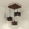 Star Brown Solid Wood Cluster Hanging Light