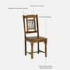 Kafano Sheesham Wood Dining Chairs in Provincial Teak Finish Set of 2