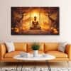 The Castle Decor Lord Buddha Meditation Wall Art Framed Painting 27x48 Inch (Style 8)