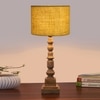Devansh Yellow  Jute   Table Lamp With  Wood Natural Base (7X7X21.25 Inches)-17