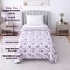 Lavender And White Floral Cotton 400 Tc Reversible Single Bed Dohar 240 X160 Cm