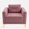 Arab Velvet 1 Seater Sofa Peach Color