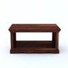 Arushi Rectangular Solid Wood Coffee Table In Teak Finish