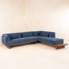 Anish Solid Wood Modular L Shape Sofa in Brown Colour