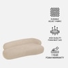 Luxelounge Wood 2-Seater + Ottoman With Upholstery Non Storage Sofa In White Colour