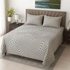 Rex Multicolor Abstract 400 TC Cotton Flat Super King Size Bedsheet with 2 Pillow Covers – Threads