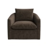 Oxford Boucle Fabric Lounge Chair in Brown Colour