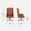 Maharaja Leatherette High Back Director Chair In Tan Colour