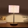 Devansh Multicolor Cotton Table Lamp With  Natural  Wood Base  & Steel Pipe (7X17 Inches)-16