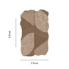 Handmade Wool Shaped Rug Modern Geometric Beige 3 x 5 Feet Carpet