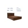 Styx Engineered Wood Queen  Size Bed With Box Storage (Walnut Finish)