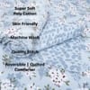 Blue Floral 4 Pcs Comforter set with Queen size bedsheet + 2 Pillow covers