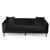 Mid Century Fabric Sofa (Black)