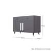 Hexa Red Multipurpose Storage Cabinet With 2 Drawer 2 Door in Slate Grey Colour