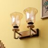 Eliante Modern Wall Lights Mild Steel & Glass Material Antique Brown & Champaign Finish