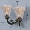 Devansh Metal Electric Wall Light in Antique gold Colour with Transparent Shade Count of 2 Lights