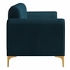 Josbert Velvet 3 Seater Sofa In  T Blue Colour