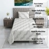 Black And White Floral 330 Tc  Cotton Flat  Single Bed Size Bedsheet With 1 Pillow Cover