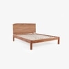 Yoho Solid Wood King Non Storage Bed in Brown Colour