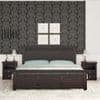 Madhvi Solid Wood Queen Size Bed Without Storage Bed In Walnut Finish