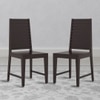 Julian Solid Wood Dining Chair Set Of 2 In Mahogany Finish
