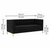 Loris Fabric Sofa - Black