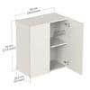 Opryt Engineered Wood Wall Mounted Kitchen Cabinet Rack In White Finish