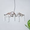 Nolan 5 Light White Glass Chandelier