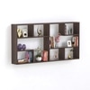 BLUEWUD Petree Engineered Wood Wall Mount Wall Shelf, Display Rack (Wenge)