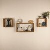 George Iii Rectangular Shaped Set Of 3 Wooden Wall Shelves