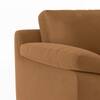 Esquel Premium 1 Seater Fabric Sofa in Ochre velvet Colour