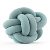Nodo Cotton Knitted Knot Pillow  Cadet Blue 11X11 Inches