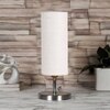 White Jute table lamp with Steel Base -49