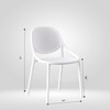 Kepler Brooks Lyra Cafeteria Dining Chair in White Colour