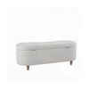 Leroj  Boucle 2 Seater Ottoman Bench with Storage  in White Color