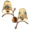 Devansh Metal Electric Wall Light in Gold Colour with Multi Shade Count of 2 Lights