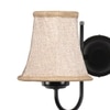 Devansh Dual Black Metal  Wallmounted Lamp With Beige Jute  Shade