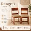 Rangrez Sheesham Wood Dining Chairs in Honey Oak Finish Set of 2