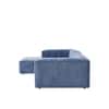 Elegantedge Wood Right Aligned 3-Seater With Upholstery Non Storage Sofa In Blue Colour
