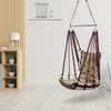 Swingzy Soft Leather Velvet Hanging Swing Chair for Adults Cotton Beige